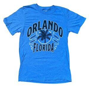 Stellar Womens Blue Orlando Florida Graphic T-Shirt Sz S